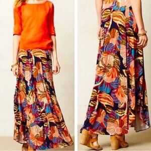 Anthropologie HD in Paris Trigridia Maxi Skirt Size Small